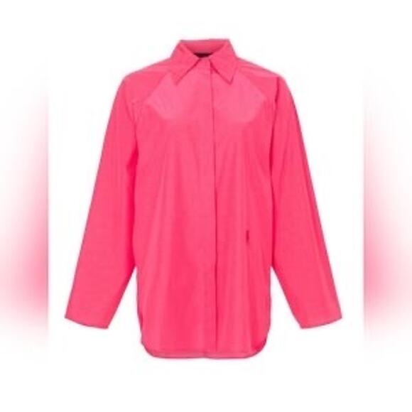 TOMMY HILFIGER Pink Button Front Silk Collared Neckline Explorer Shirt Size 34 - Picture 4 of 13